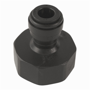 Tilslutning af drikkevandsystem med 3/4" gevind til 5/16" pex slange.